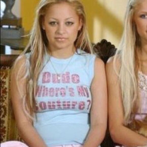 Y2k dude where’s my couture ribbed cami tank - Picture 2 of 6